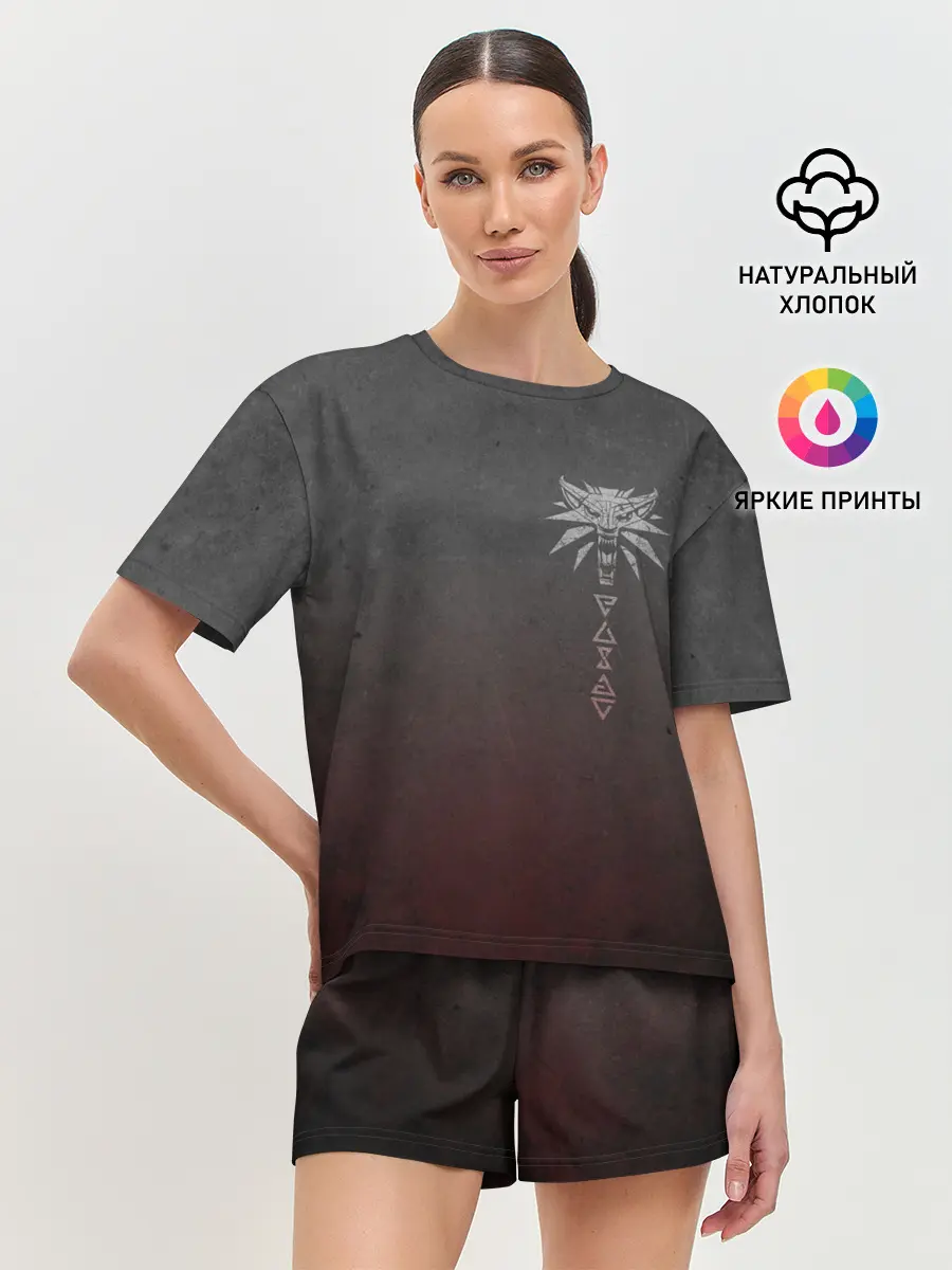 Женская пижама с шортами / Эмблема Ведьмак