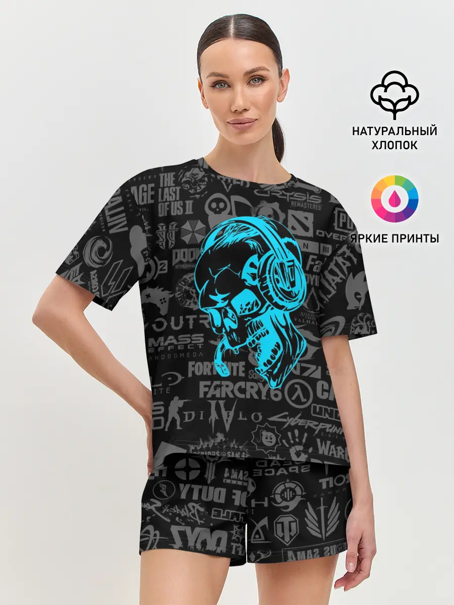 Женская пижама с шортами / Геймер | Все Игры
