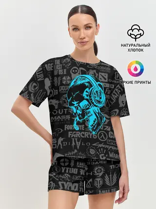Женская пижама с шортами / Геймер | Все Игры