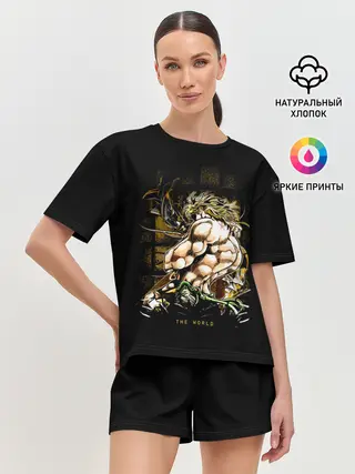 Женская пижама с шортами / Джонатан на черном