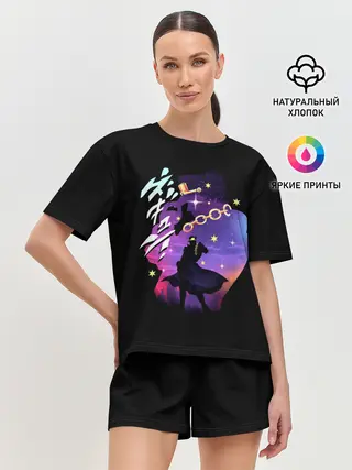 Женская пижама с шортами / Дзётаро ночь
