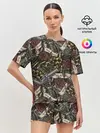 Женская пижама с шортами / старая школа