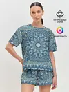 Женская пижама с шортами / Кружево