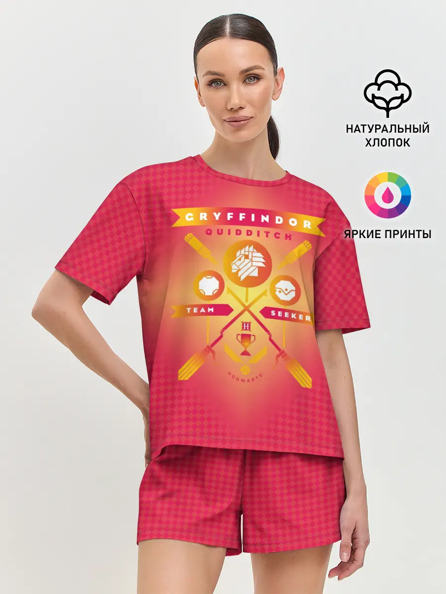 Женская пижама с шортами / Gryffindor Quidditch