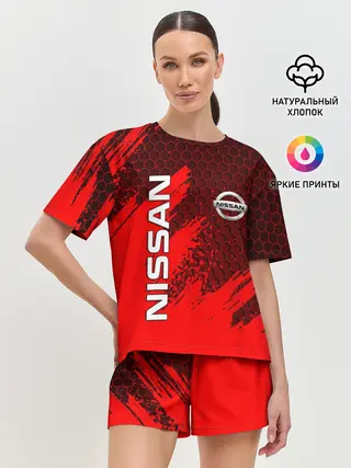 Женская пижама с шортами / NISSAN