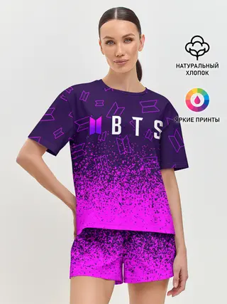 Женская пижама с шортами / BTS / БТС
