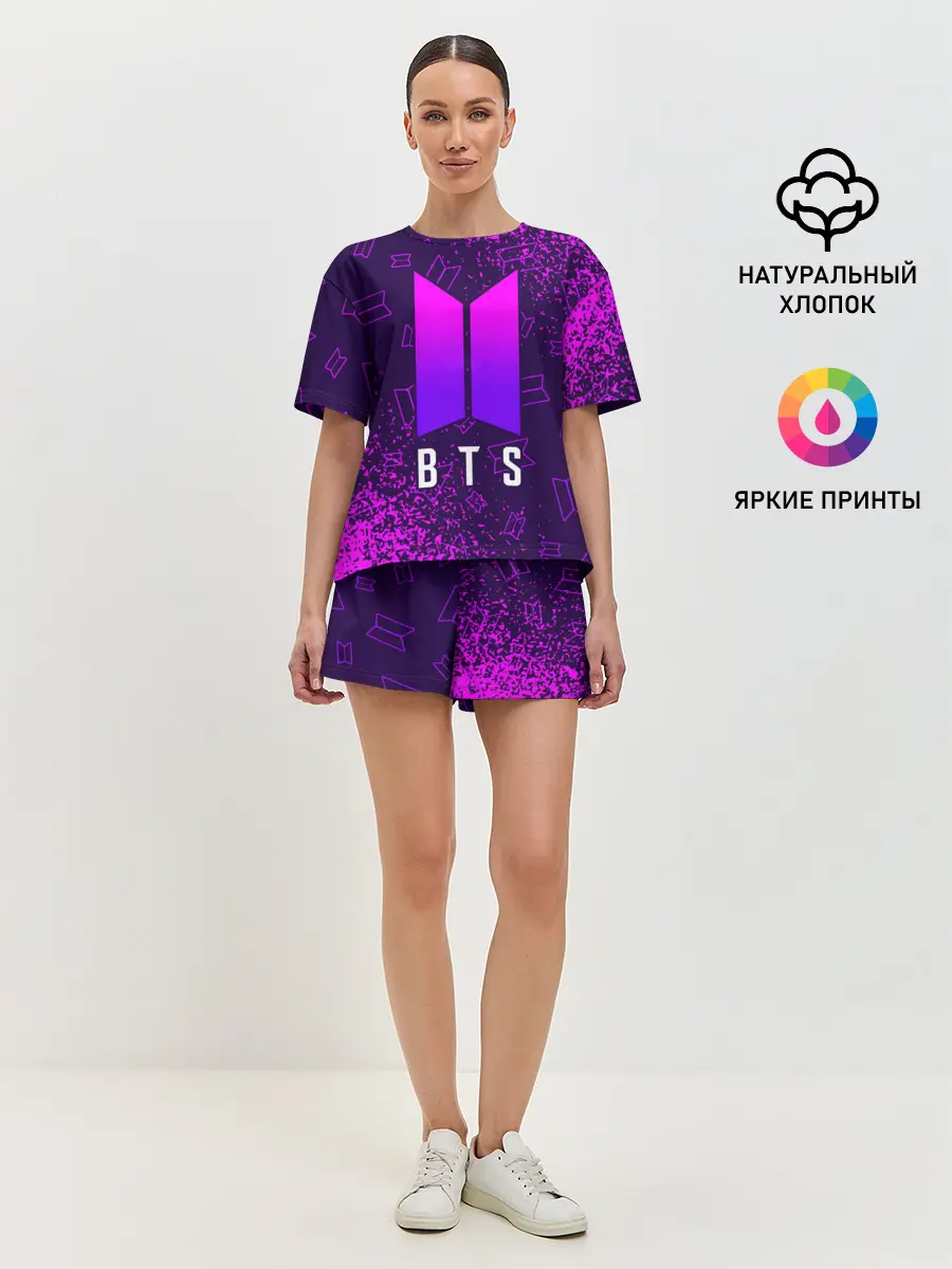 Женская пижама с шортами / BTS / БТС