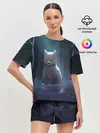 Женская пижама с шортами / Одинокий пес в озере слез