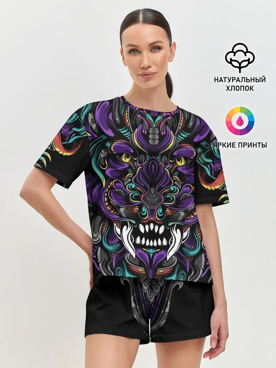 Женская пижама с шортами / Царь Зверей
