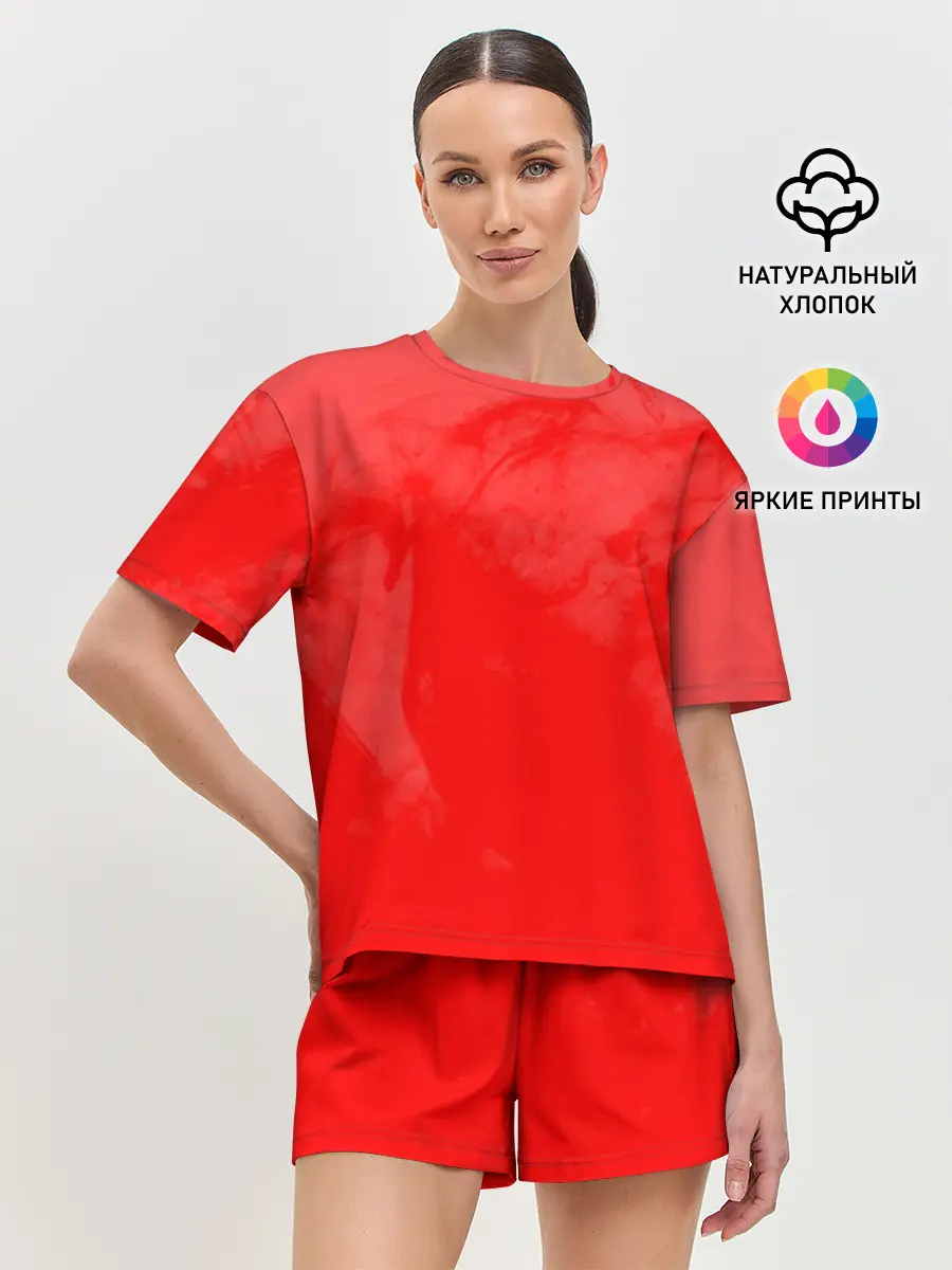 Женская пижама с шортами / RED SMOKE