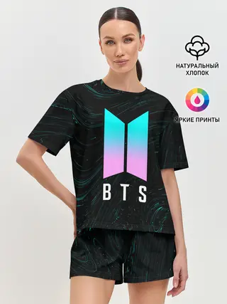 Женская пижама с шортами / BTS / БТС