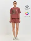 Женская пижама с шортами / Котик любит печеньки