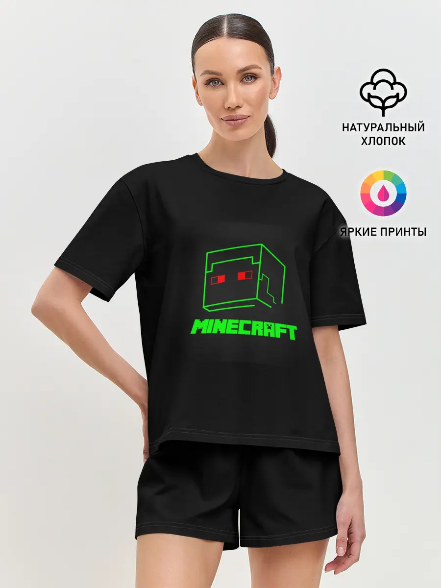 Женская пижама с шортами / minecraft