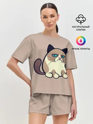 Женская пижама с шортами / Великий Grumpy Cat