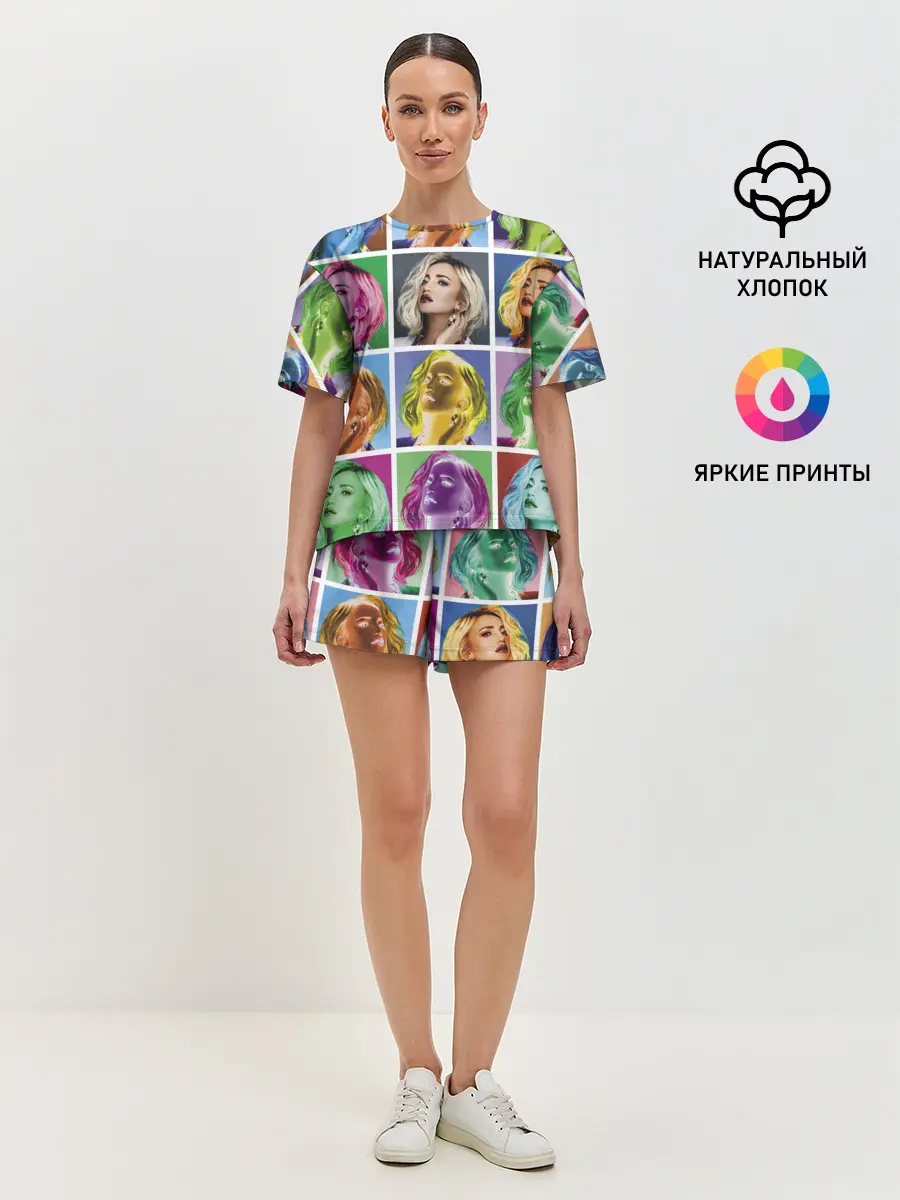 Женская пижама с шортами / Buzova pop-art