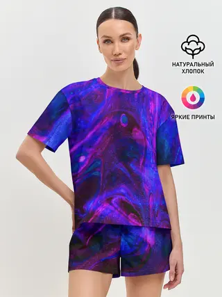 Женская пижама с шортами / Space