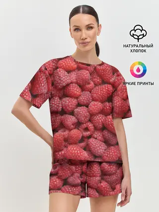 Женская пижама с шортами / Малина.