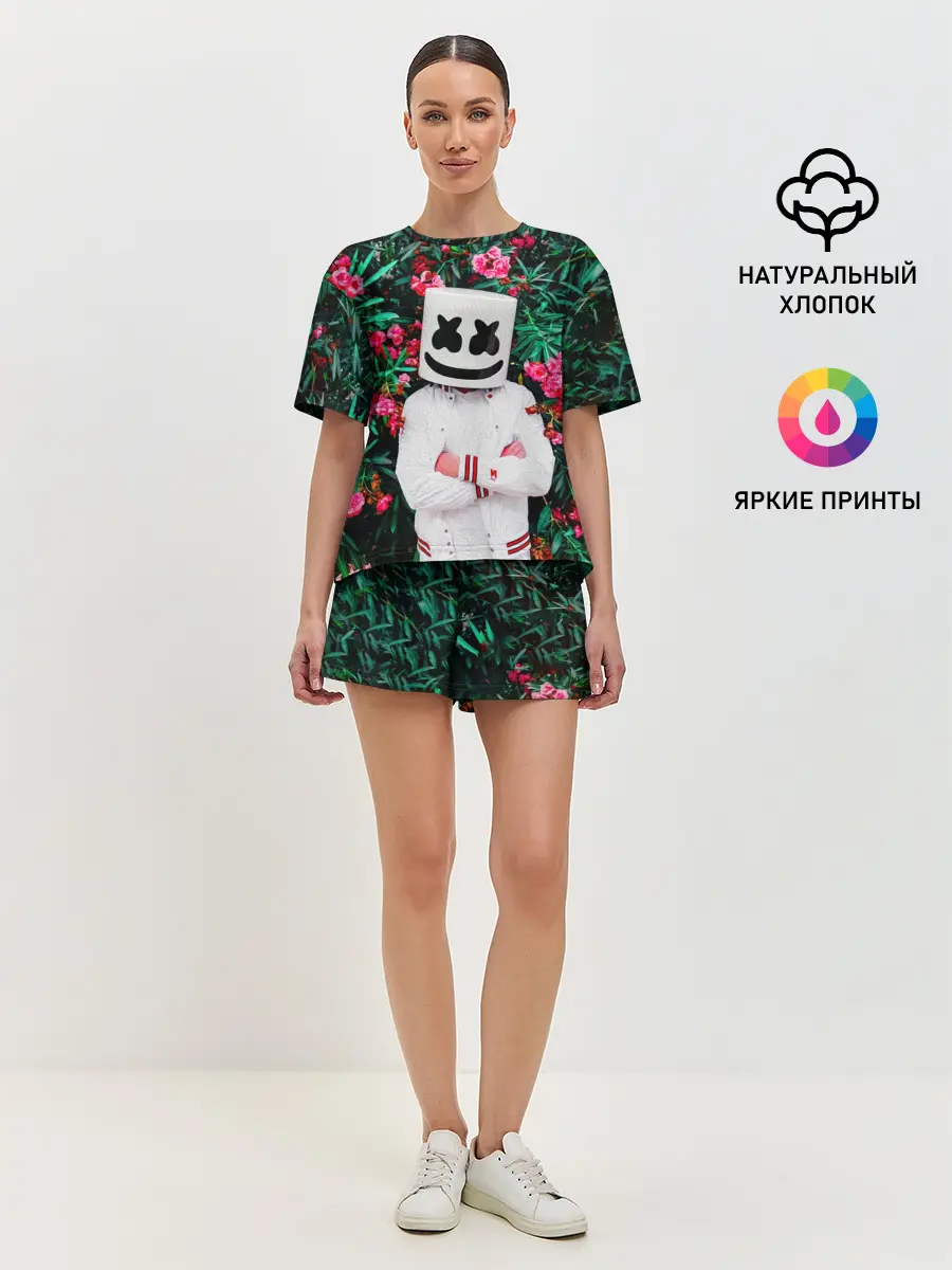 Женская пижама с шортами / MARSHMELLO ROSES