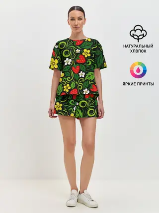 Женская пижама с шортами / Хохлома