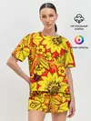 Женская пижама с шортами / Хохлома