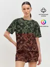 Женская пижама с шортами / Двойной камуфляж