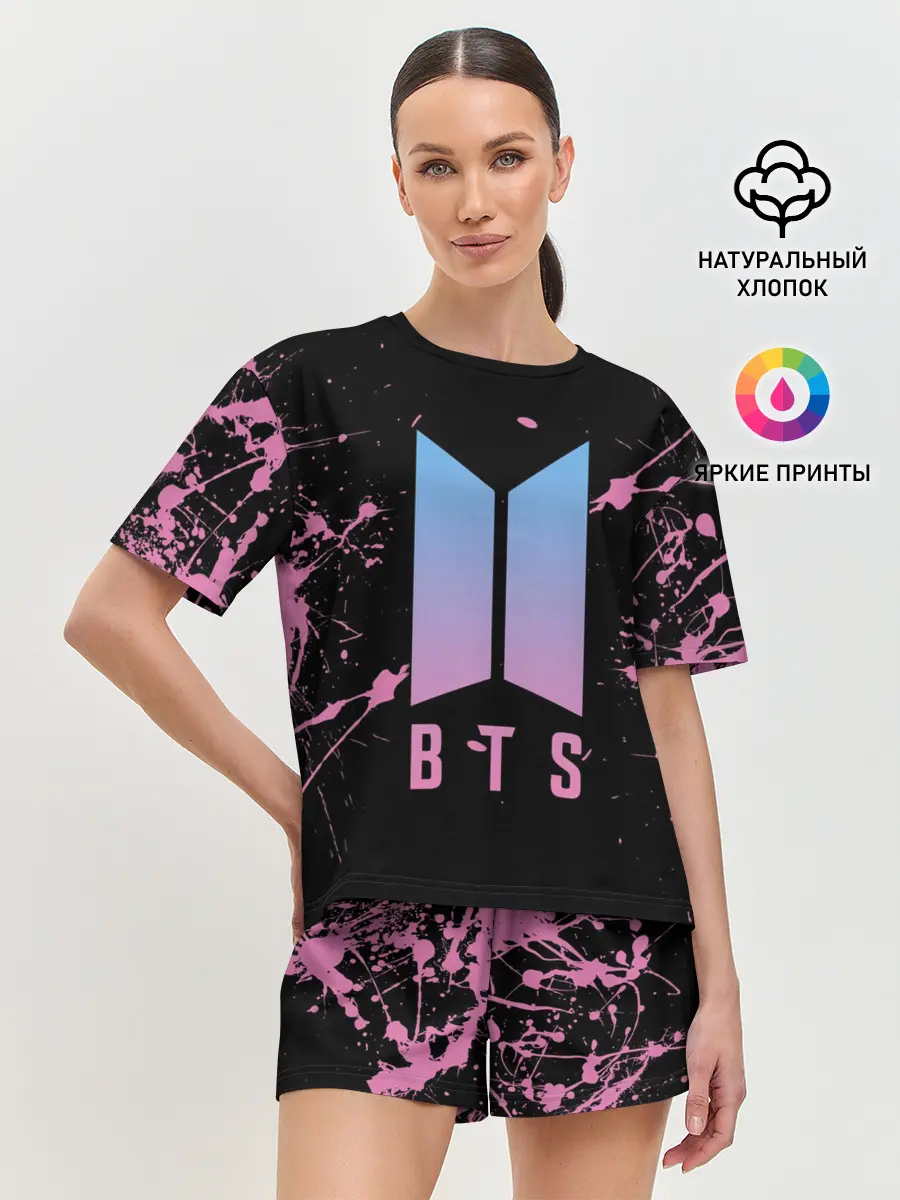 Женская пижама с шортами / BTS