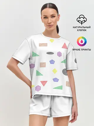 Женская пижама с шортами / Геометрия