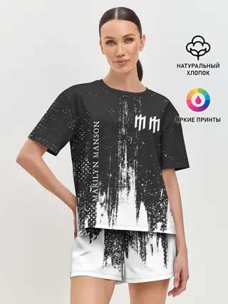 Женская пижама с шортами / MARILYN MANSON / М. МЭНСОН