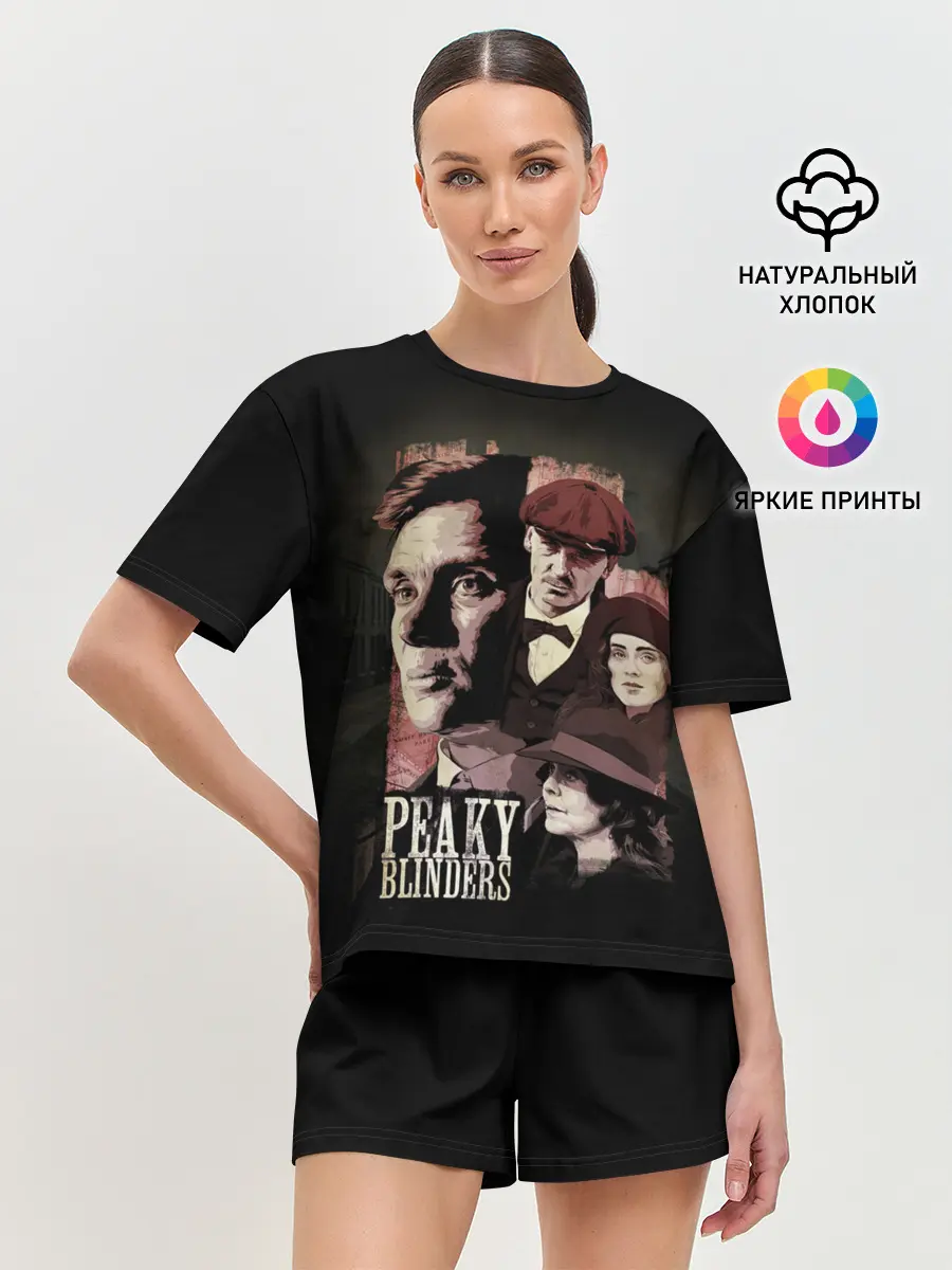 Женская пижама с шортами / Острые козырьки