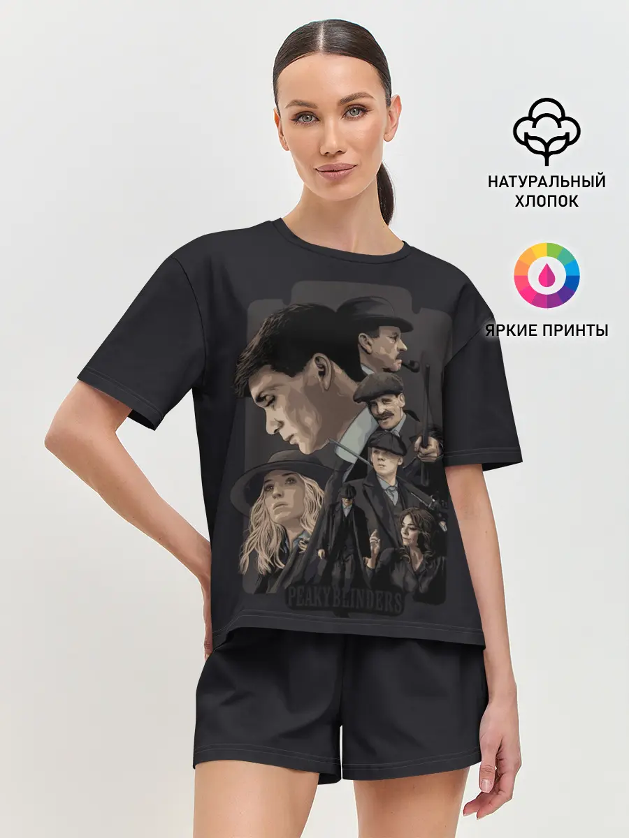 Женская пижама с шортами / Острые козырьки