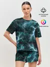 Женская пижама с шортами / Молния