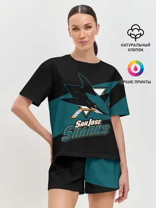Женская пижама с шортами / Сан-Хосе Шаркс