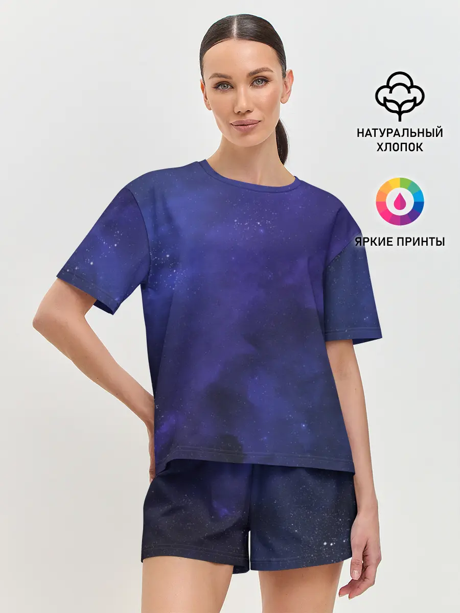 Женская пижама с шортами / Абстракция