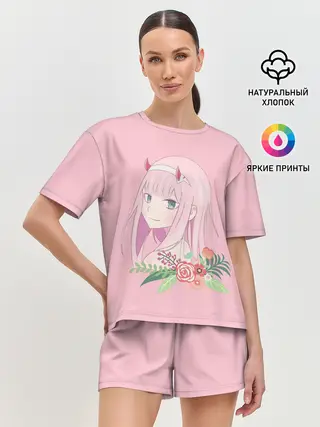 Женская пижама с шортами / Pink Zero Two