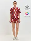 Женская пижама с шортами / Tassels red gold 3D space