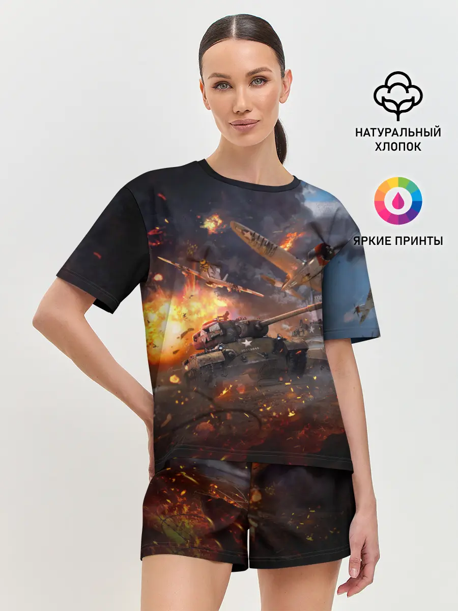 Женская пижама с шортами / Танк
