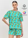Женская пижама с шортами / Авокадо