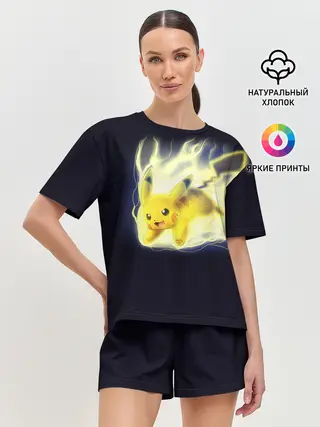 Женская пижама с шортами / Pikachu Pika Pika