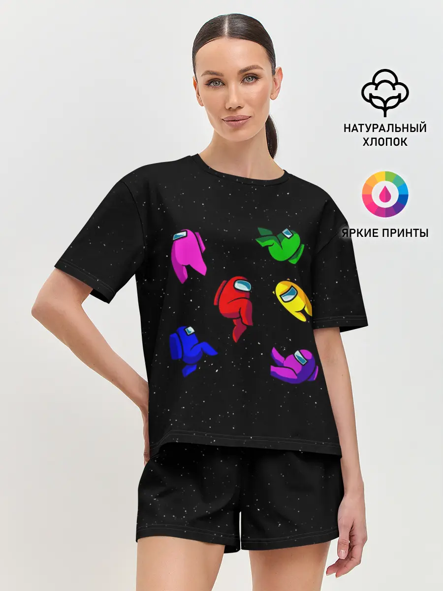 Женская пижама с шортами / Among Us