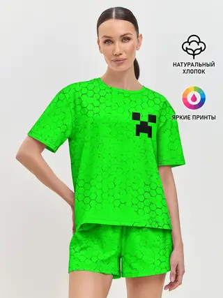 Женская пижама с шортами / MINECRAFT / МАЙНКРАФТ