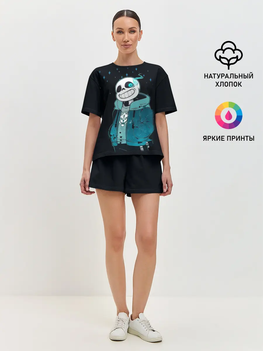 Женская пижама с шортами / UNDERTALE SANS