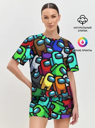 Женская пижама с шортами / Among us