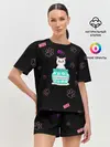 Женская пижама с шортами / Котик-антидепрессант