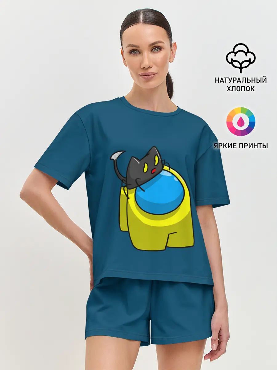 Женская пижама с шортами / Among Us | Cat