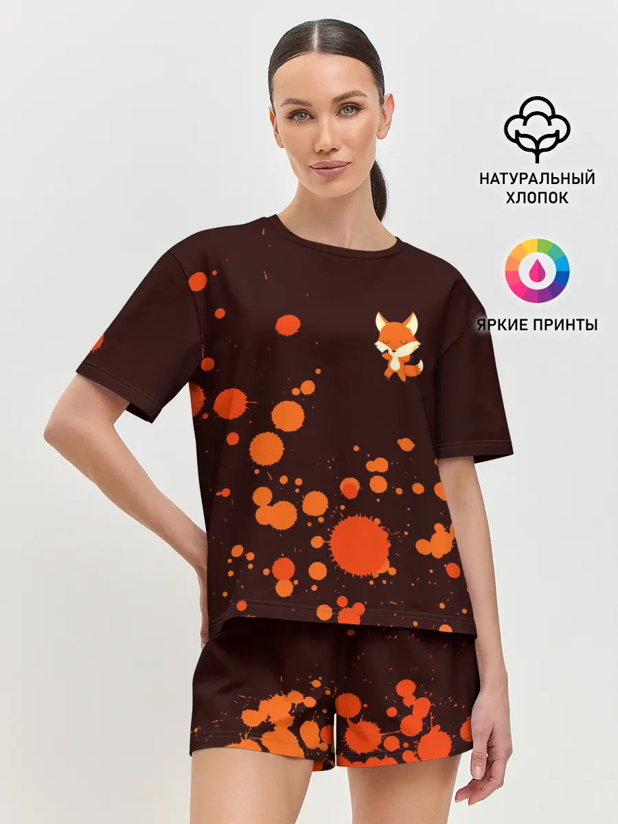 Женская пижама с шортами / ЛИСИЧКА / FOXY