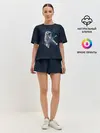 Женская пижама с шортами / Космонавт с гитарой