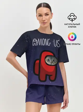 Женская пижама с шортами / Cat impostor
