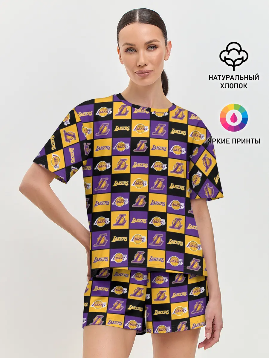 Женская пижама с шортами / LA LAKERS | ЛЕЙКЕРС