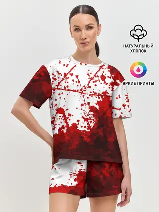 Женская пижама с шортами / HALLOWEEN BLOOD