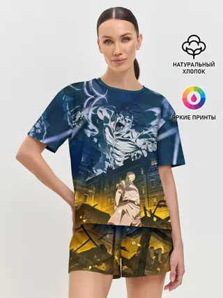 Женская пижама с шортами / Титан атакует город!